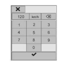 Modificación de un umbral de velocidad