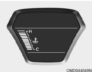 Indicador de la temperatura del refrigerante del motor