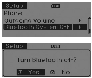 Desconexión sistema Bluetooth