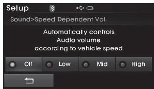 SDVC (Control del volumen según la velocidad)