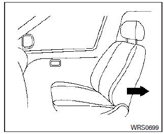 Mirando hacia adelante (asiento del pasajero delantero): paso 1