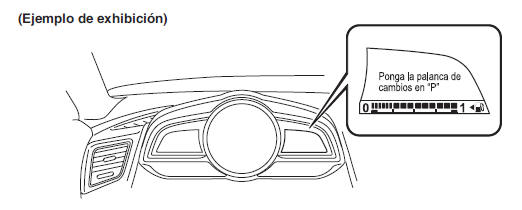 Mazda3. Mensaje indicado en la exhibición multinformación