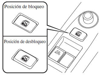 Mazda3. Sin interruptor de cerradura de puerta