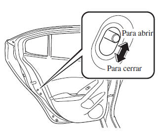 Mazda3. Seguros para niños en las puertas traseras