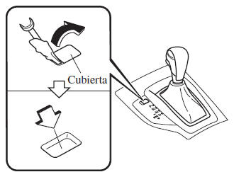 Mazda3. Desbloqueo de la palanca selectora
