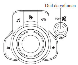 Mazda3. Operación del dial de volumen