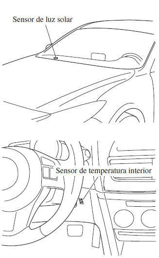 Mazda3. Sensor de temperatura/luz solar