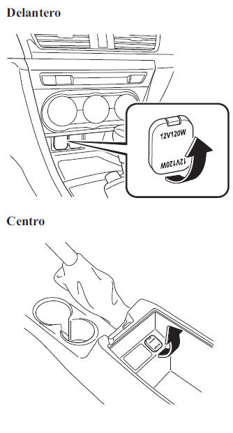 Mazda3. Conectores de accesorios 