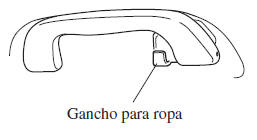 Mazda3. Ganchos para ropa traseros