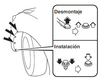 Mazda3. Luces de señal de viraje delanteras, Luces de posición