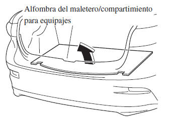 Mazda3. Para sacar el neumático de repuesto