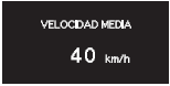 Velocidad media del vehículo