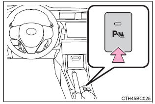 Interruptor del sensor de asistencia al aparcamiento de Toyota