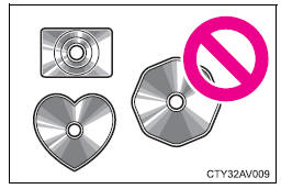 CD y adaptadores que no pueden utilizarse