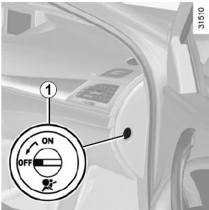 Desactivado de los airbags del pasajero delantero