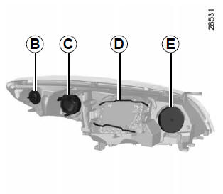 Fácil Aparador juicio Renault Megane: Faros delanteros (sustitución de las lámparas) - Consejos  prácticos - Manual de utilización Renault Megane